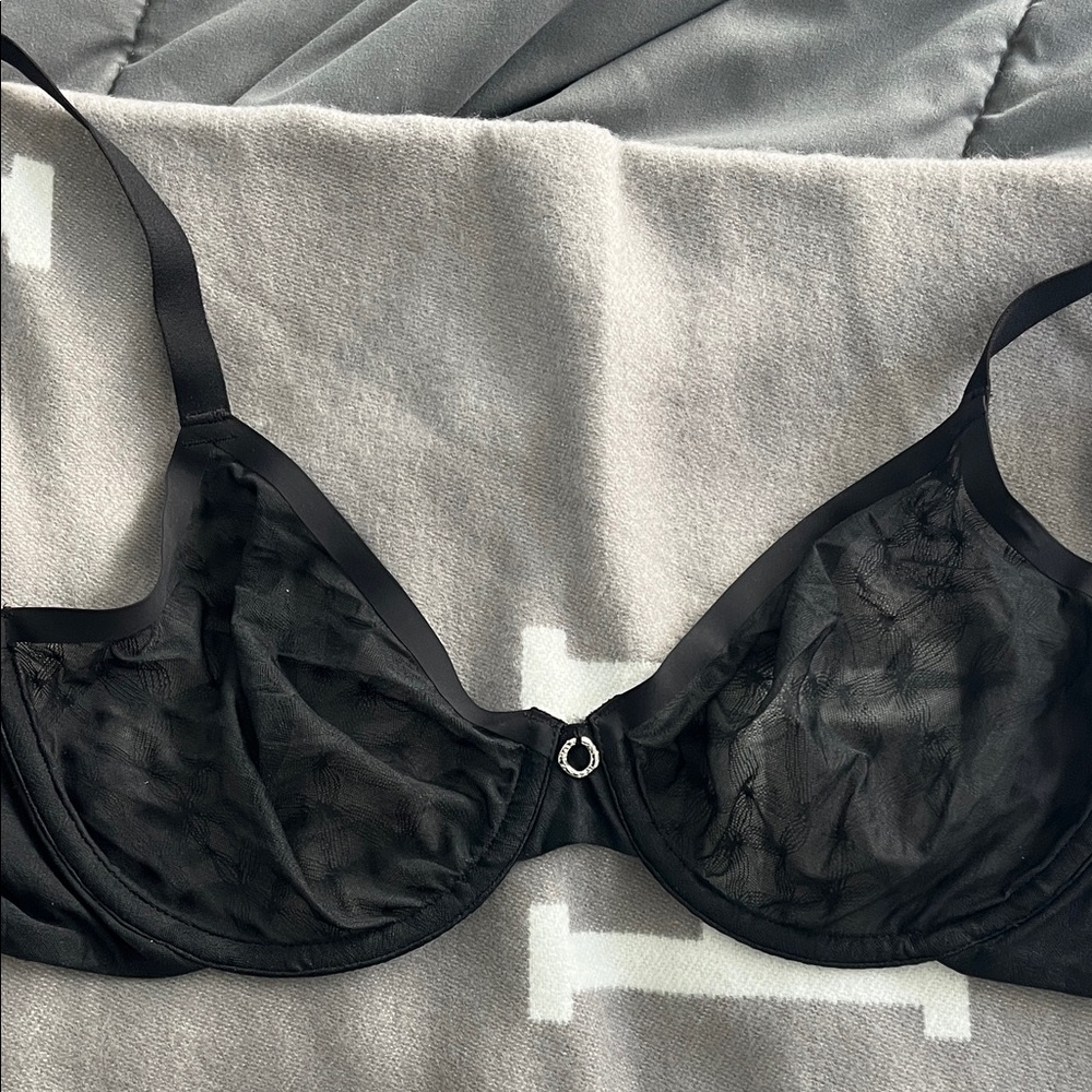 Chantelle Elegant Black floral sheer Bra